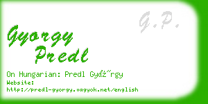 gyorgy predl business card